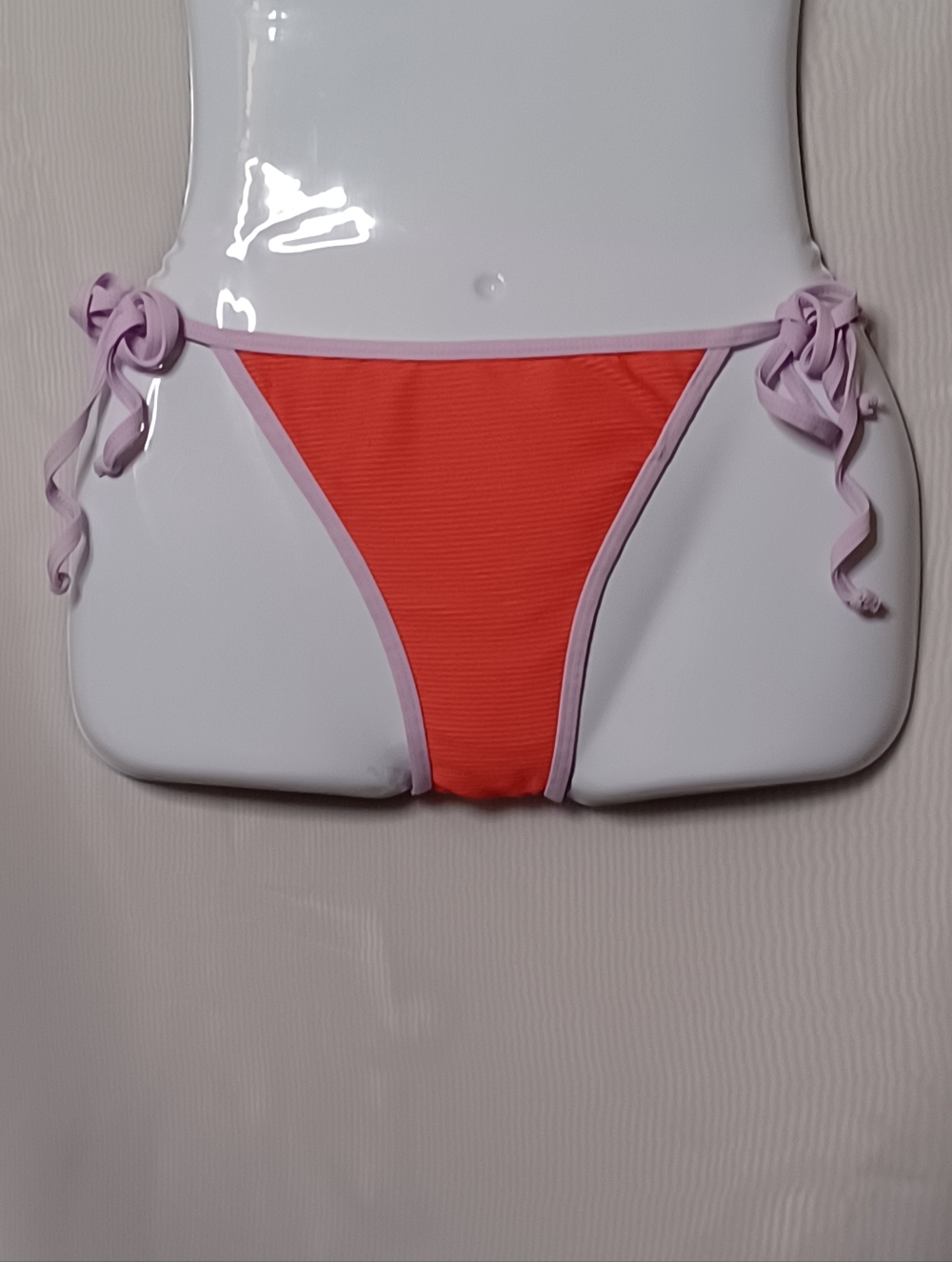 Ardene Orange Swim Bikini Bottom with Lavender Tie. Size M
